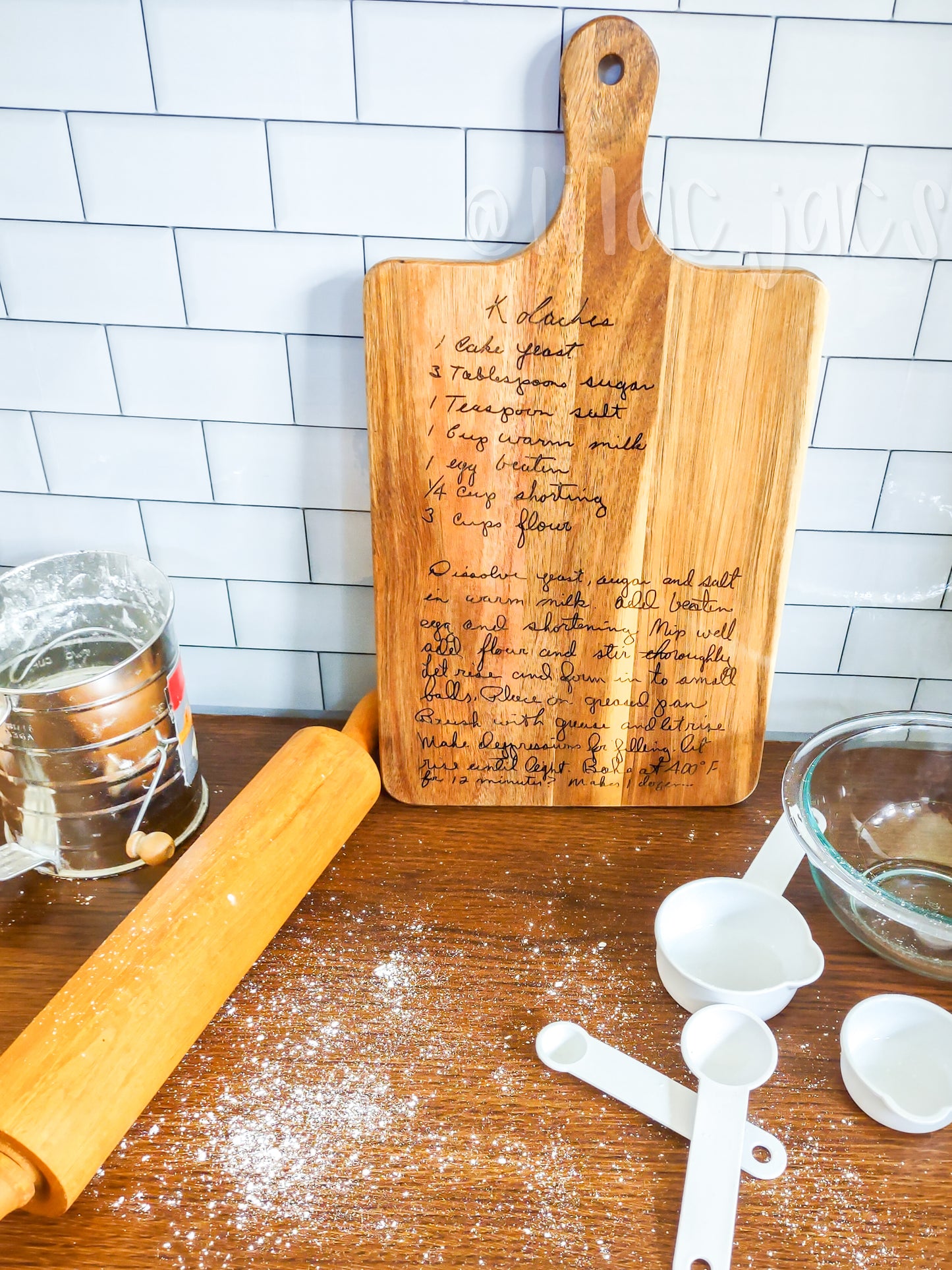 Custom Engraved Recipe Board- Acacia