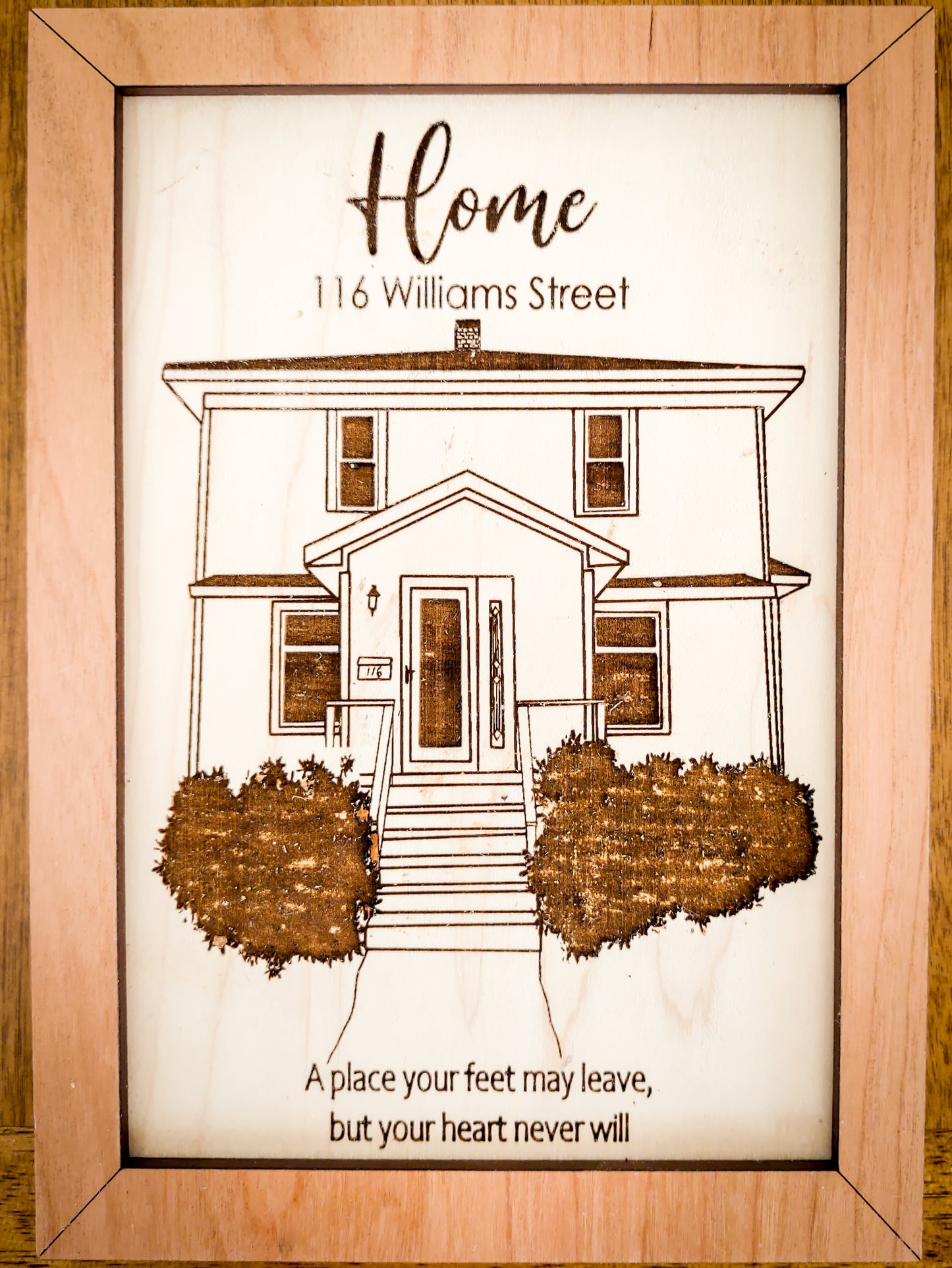 Custom Engraved House Art