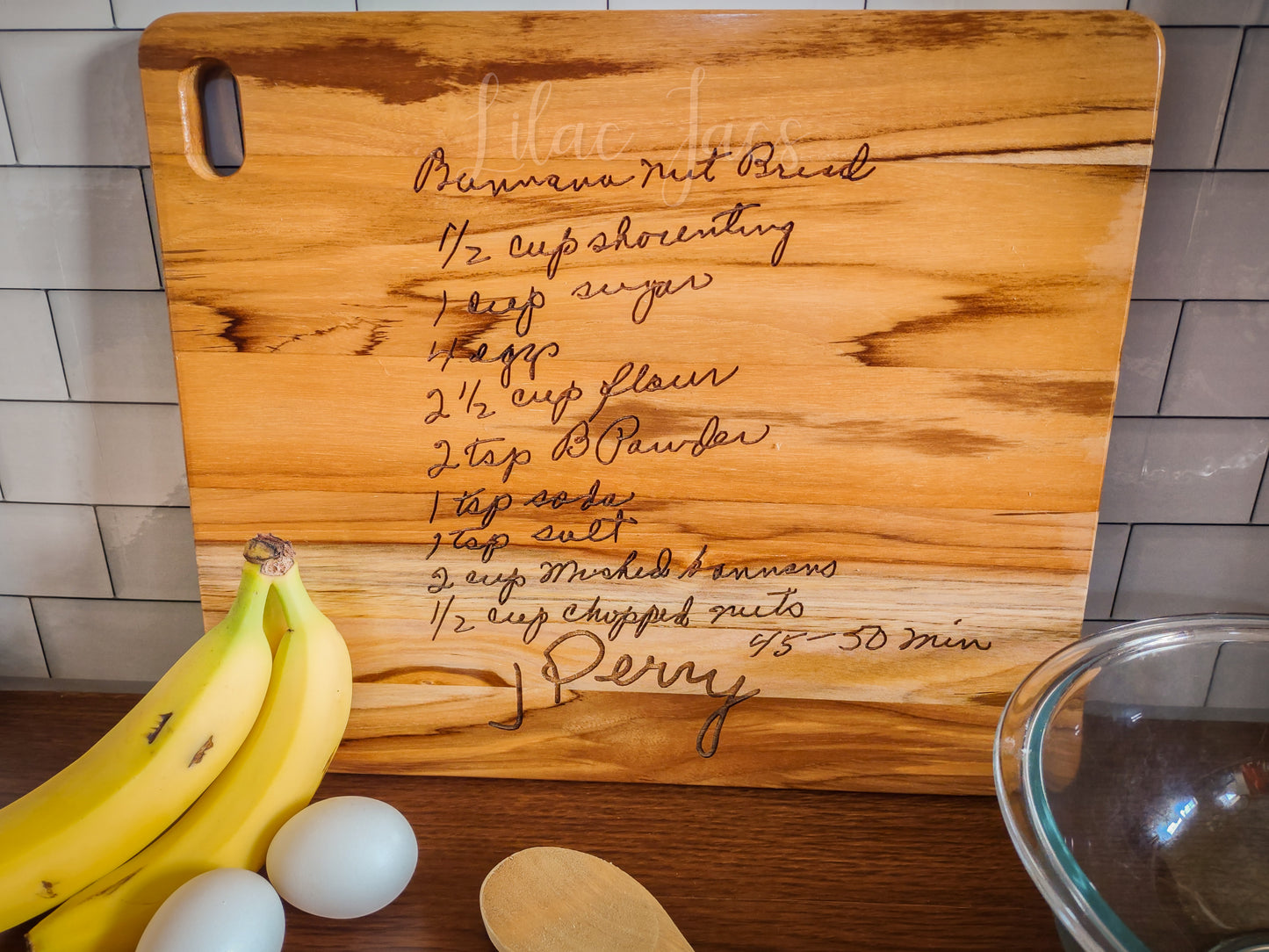 Custom Engraved Recipe Board- Teak