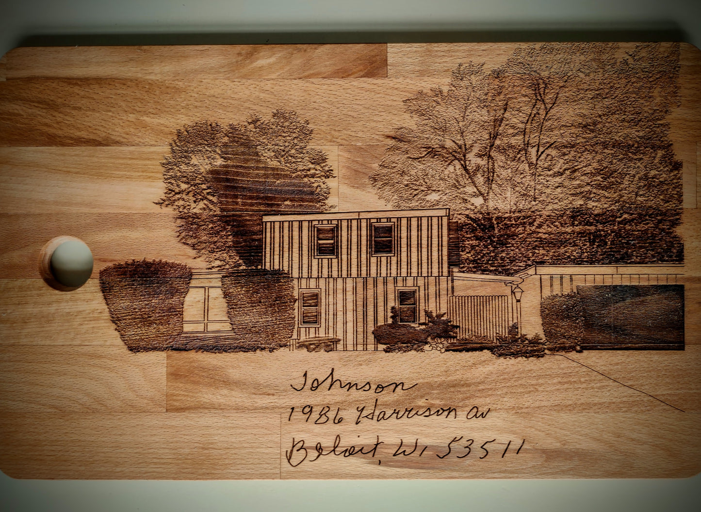Custom Engraved House Art