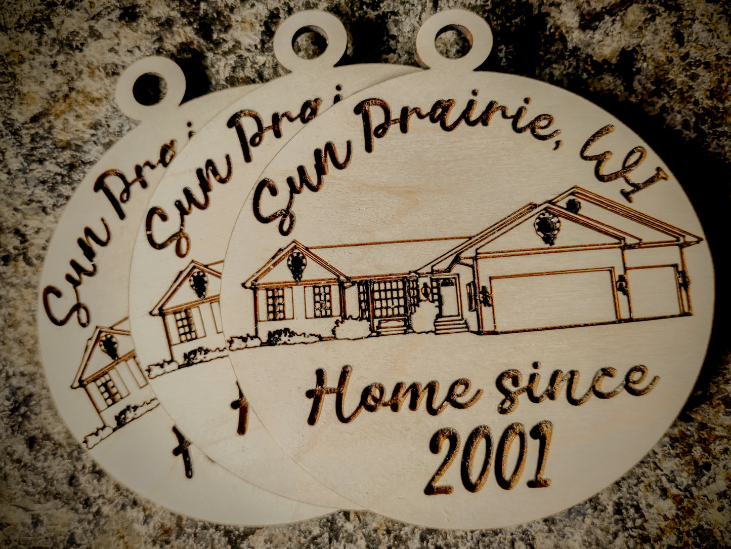 Custom Traced House Ornament