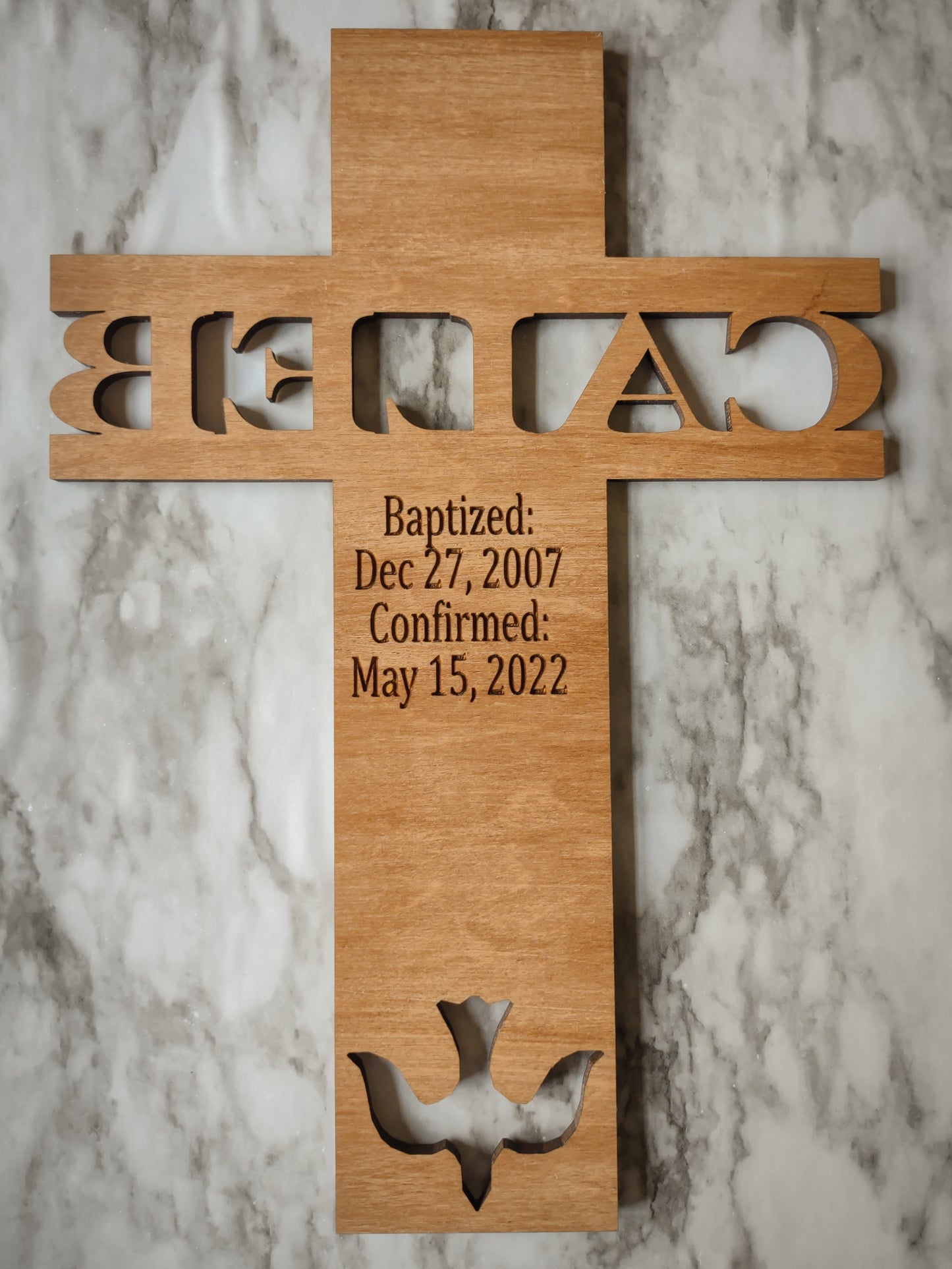 Personalized Cross- Baptism or Confirmation gift