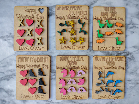 Tic Tac Toe Valentine's Day Cards