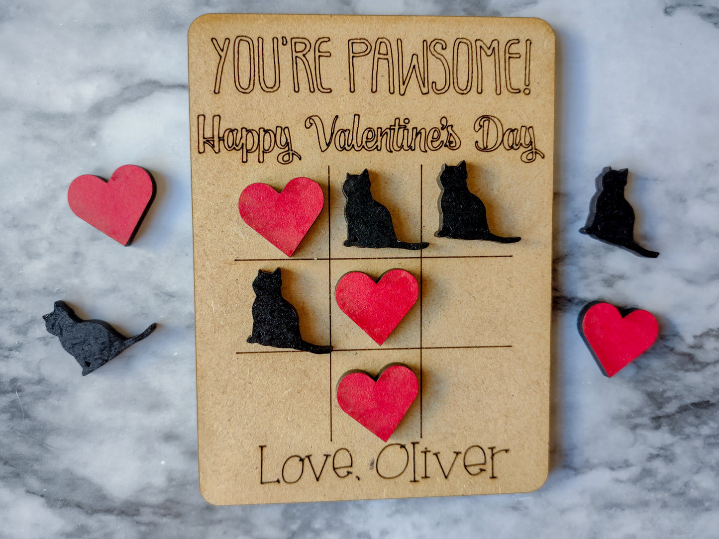 Tic Tac Toe Valentine's Day Cards