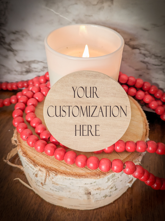 Candles with Customized Wood Lids