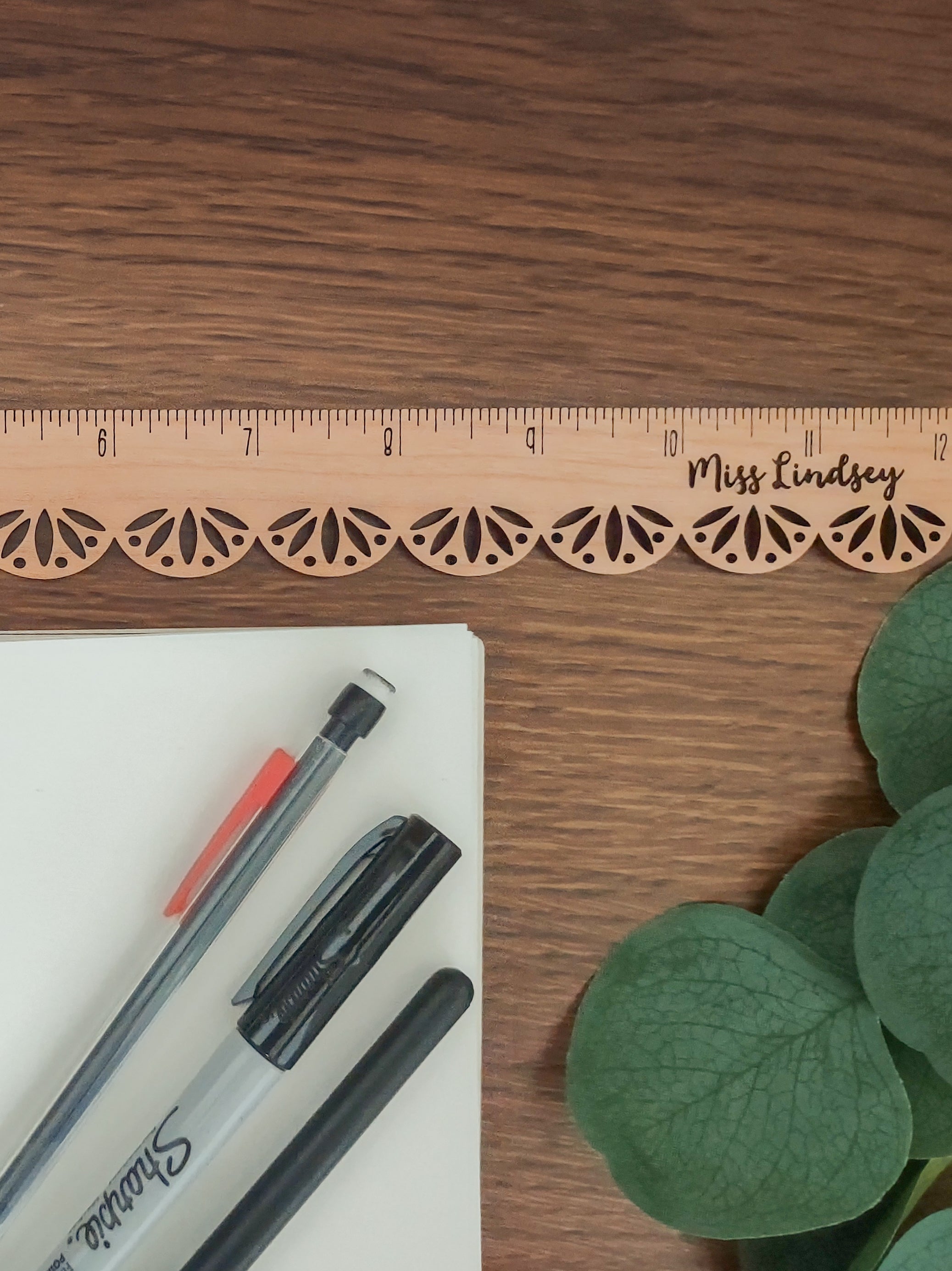 Personalized Ruler with Scalloped Edge – LilacJacs