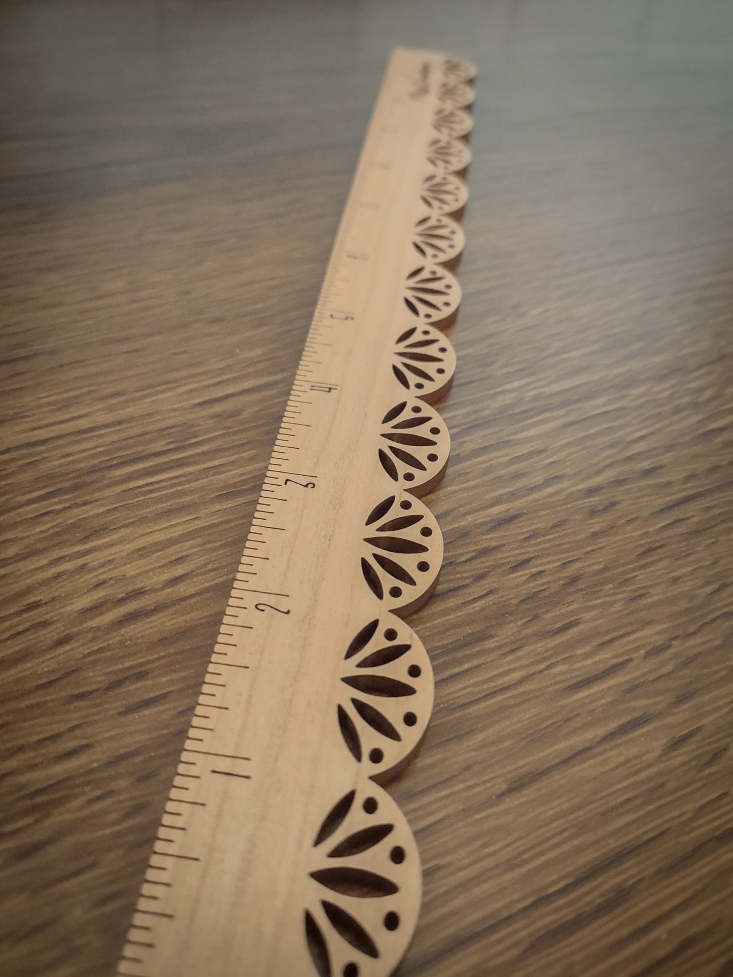Personalized Ruler with Scalloped Edge