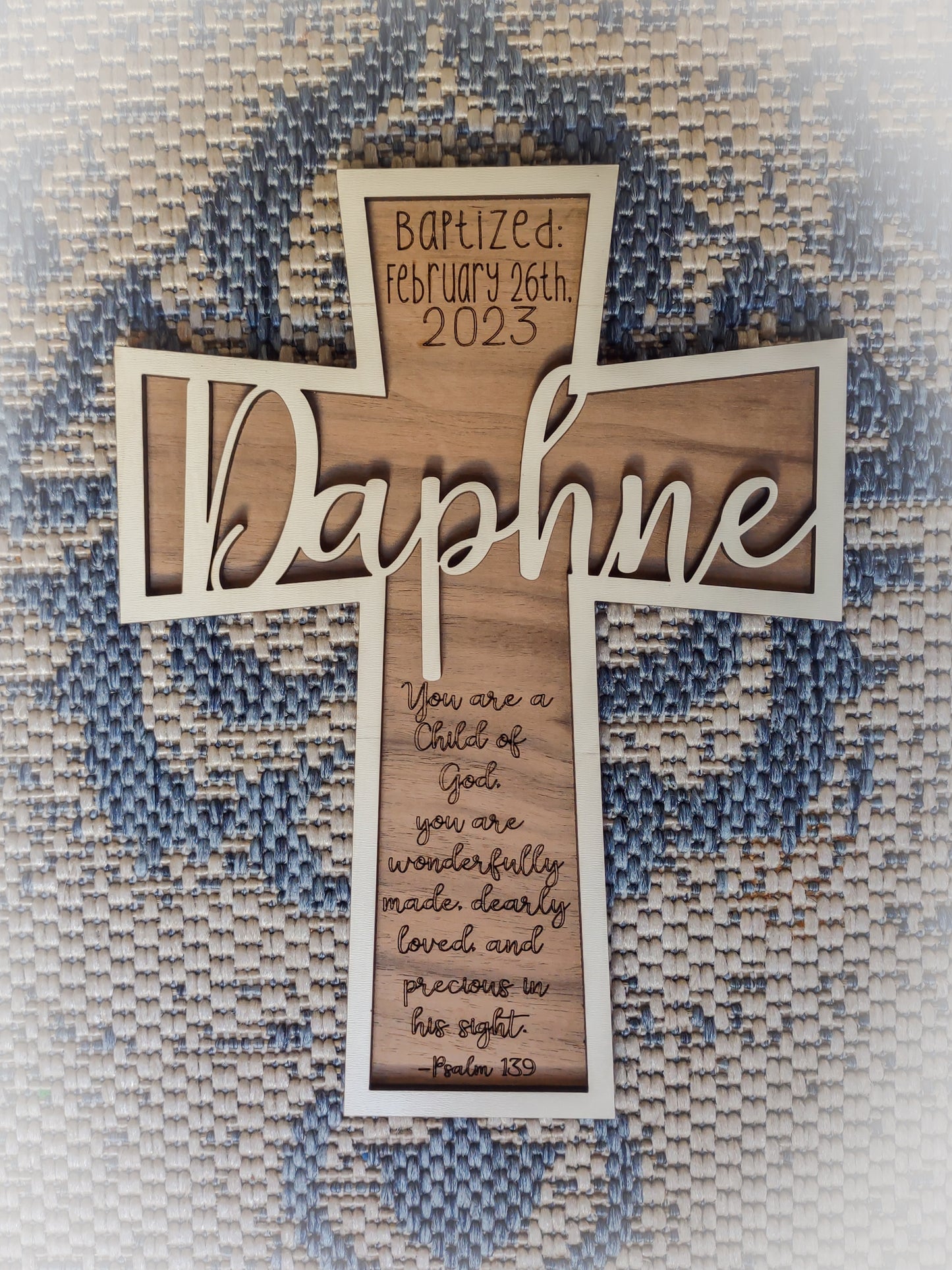 Personalized Cross- Baptism or Confirmation gift